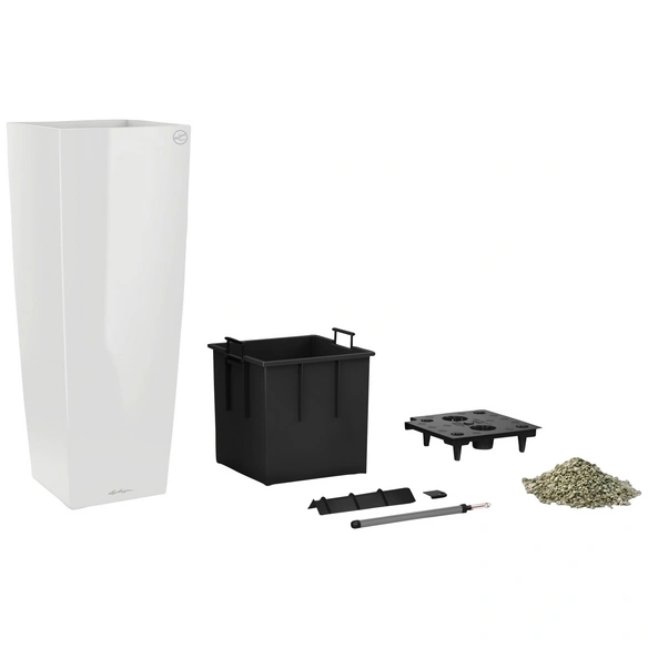 Pflanzgefäß »CUBICO«, BxHxT: 40 x 105 x 41 cm, weiß hochglanz
