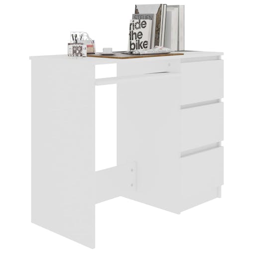 NNEVL Desk White 90x45x76 cm Chipboard