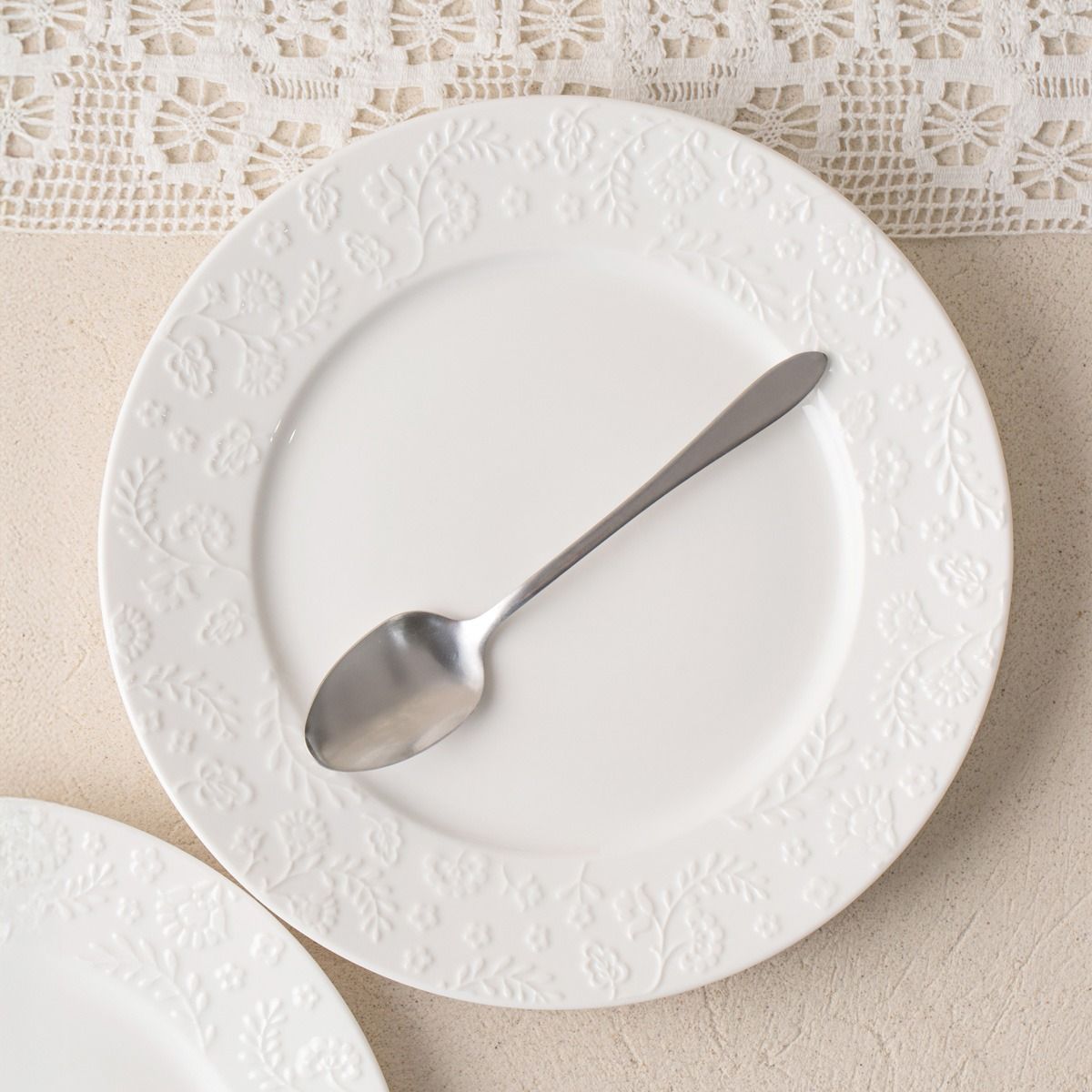 Talerz BENO deserowy biały 21 cm