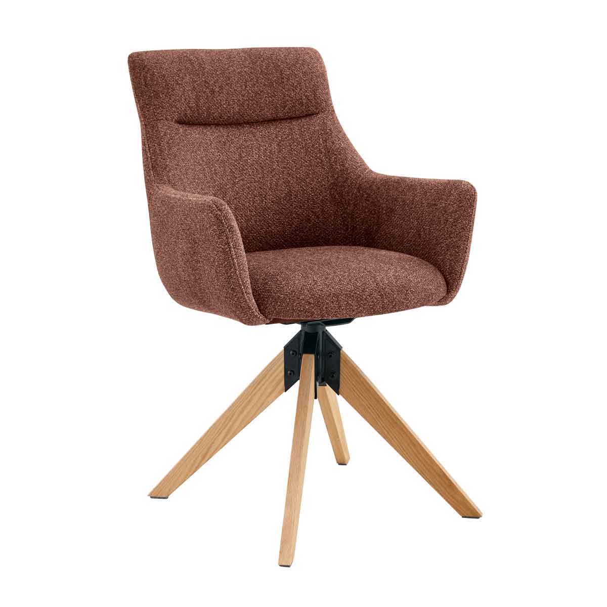 Cadeirão rotativo ESNA em tecido bordeaux