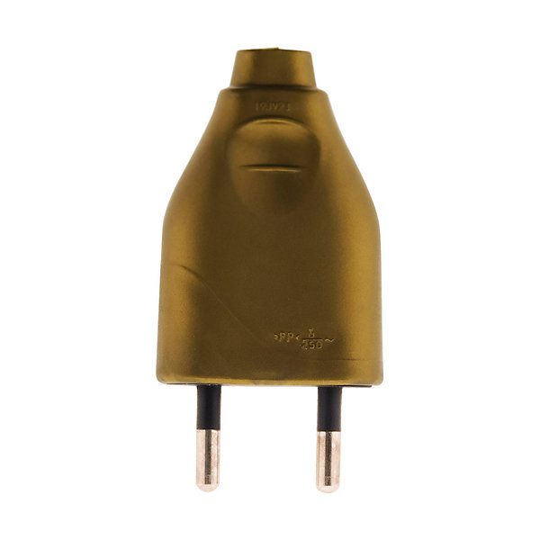 Fiche mâle 2P 6A - or - Zenitech