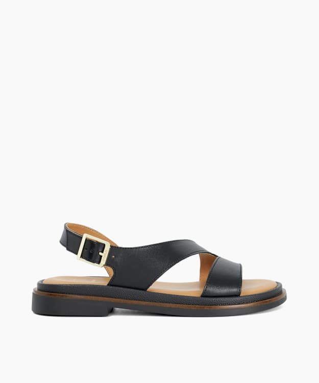 Larko Black - Leather Sandals