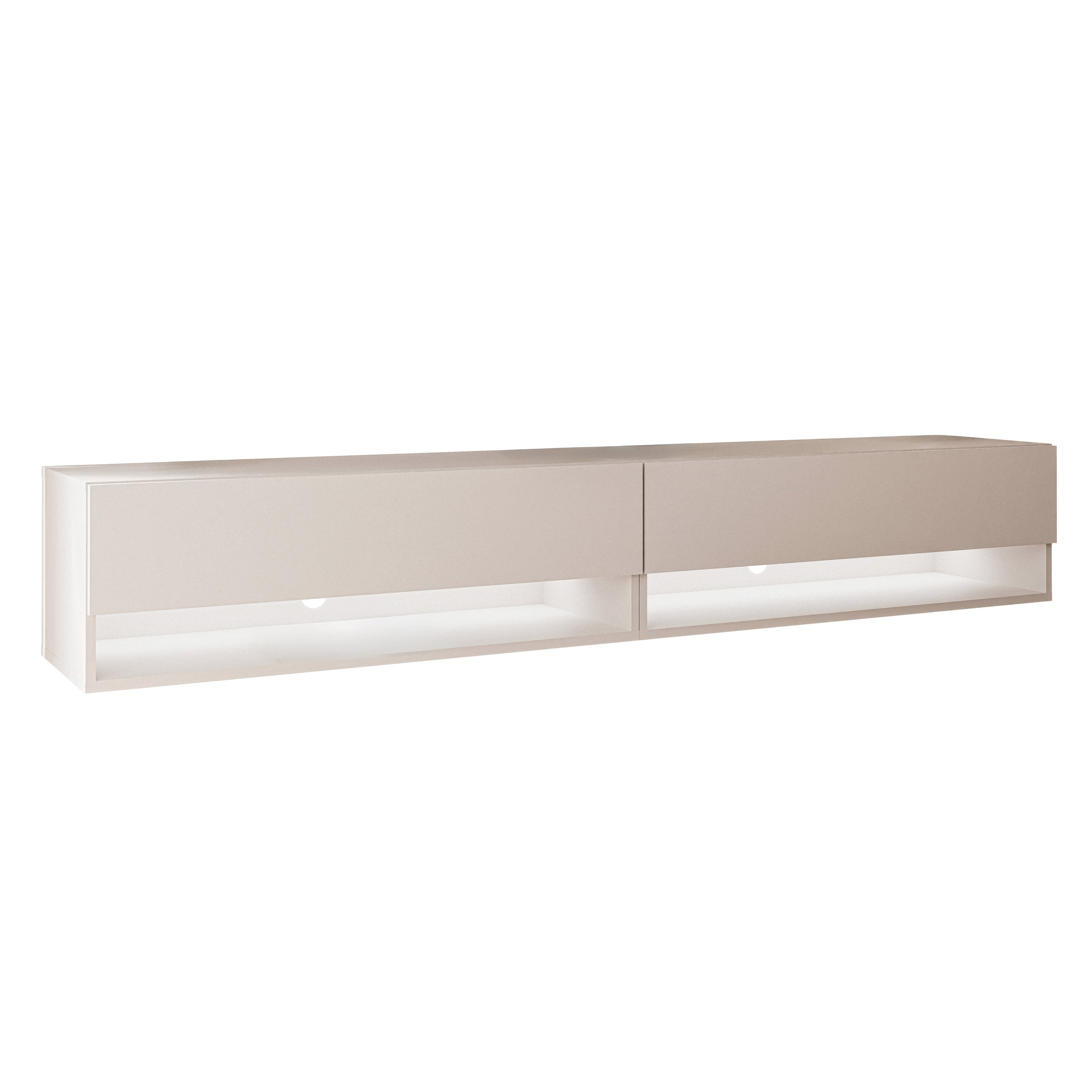 Szafka RTV CALANTE 180 cm z led podwieszana kaszmir
