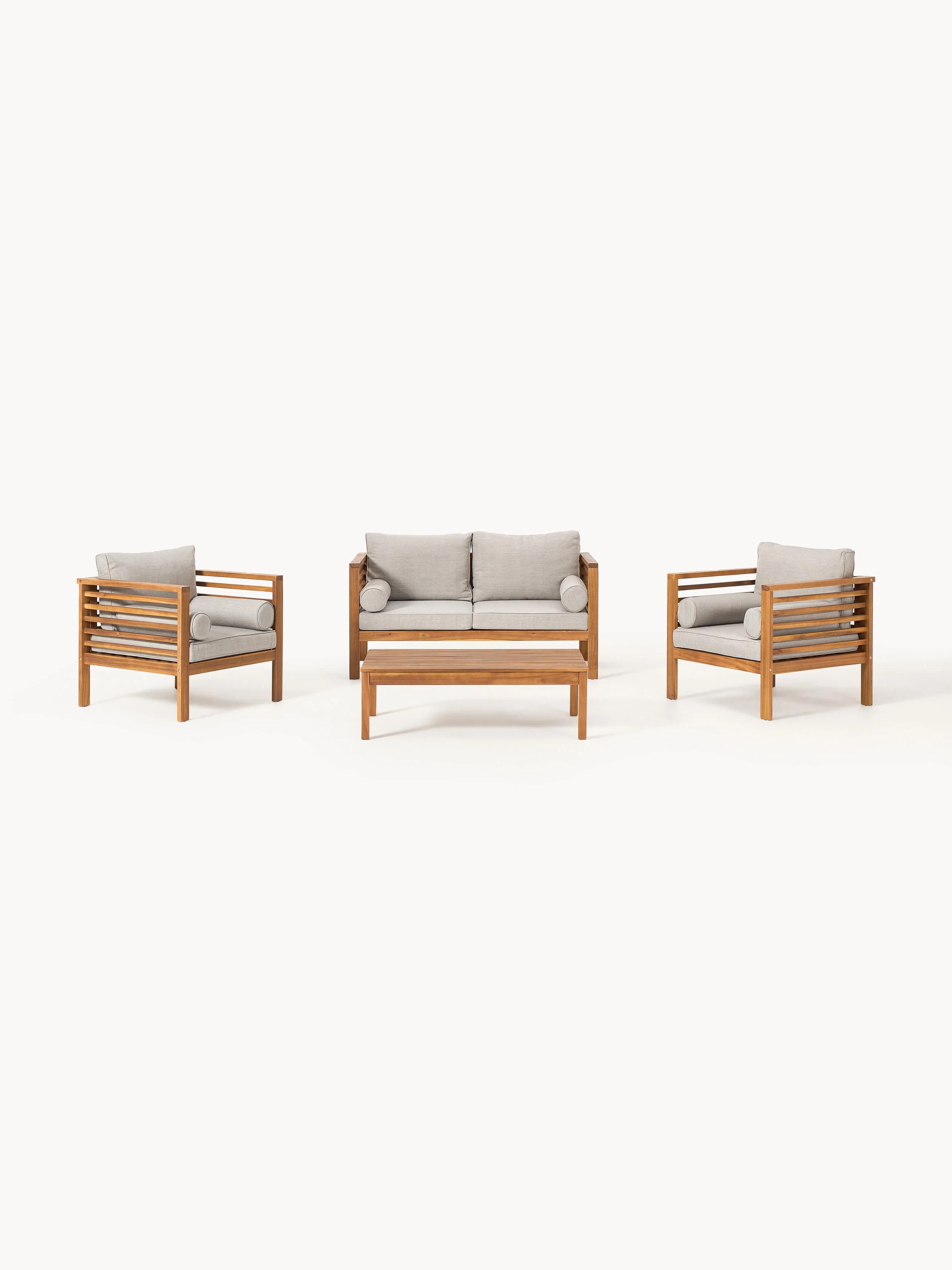Garten-Lounge-Set Bo aus Akazienholz, 4er-Set