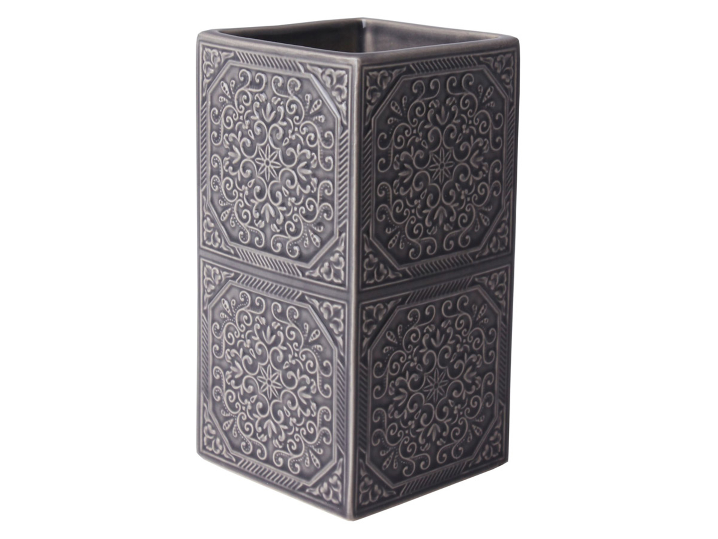 Kubek na szczoteczki do zębów ceramiczny Maur szary