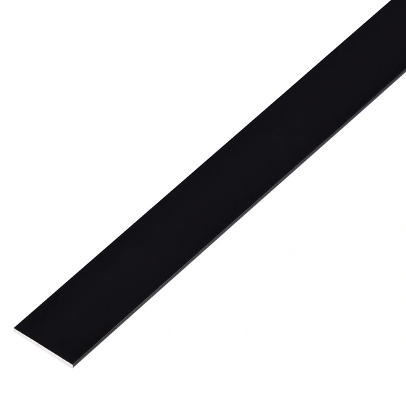 Flachstange, eloxiert, schwarz, LxBxH: 1000x3x0,2 cm