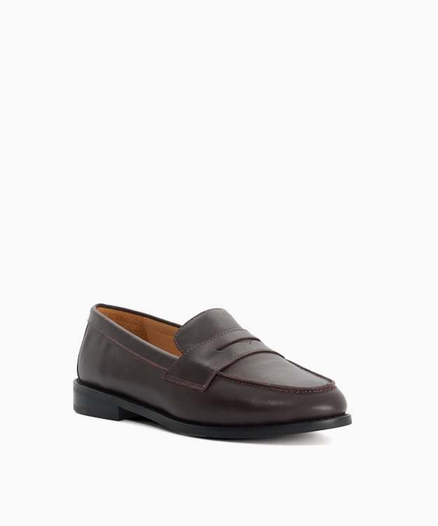 Ginelli Burgundy - Wide Fit Penny Loafer