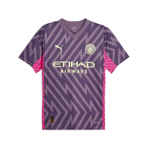 Manchester City Puma 2023/24 Replica Short Sleeve Goalkeeper Jersey - Purple