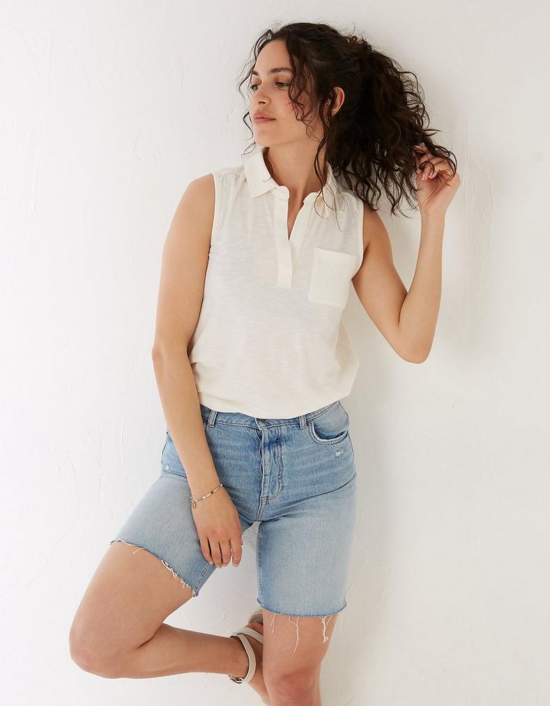 Polly Sleeveless Polo Shirt