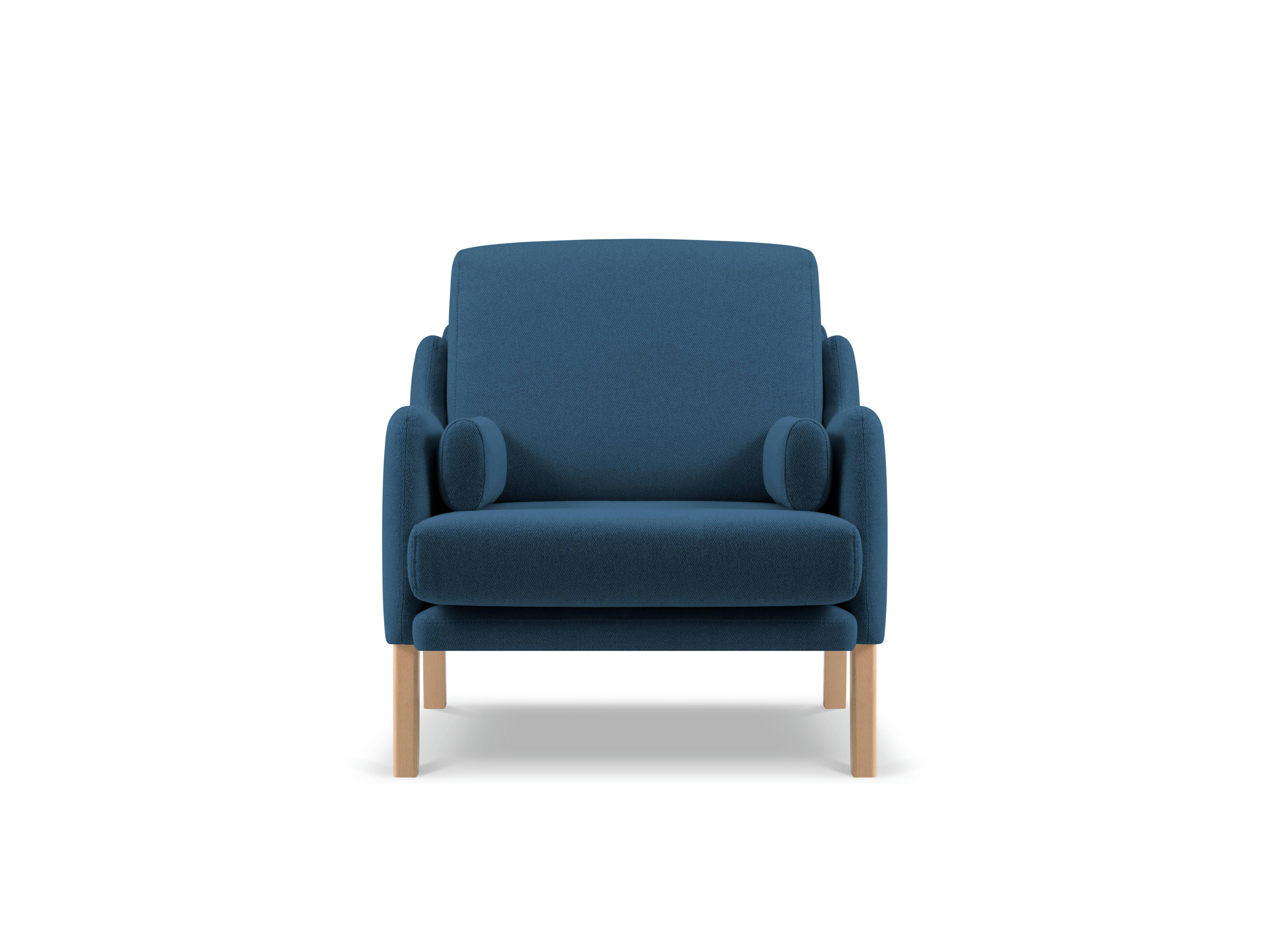 SALTO - Fauteuil en tissu structuré bleu