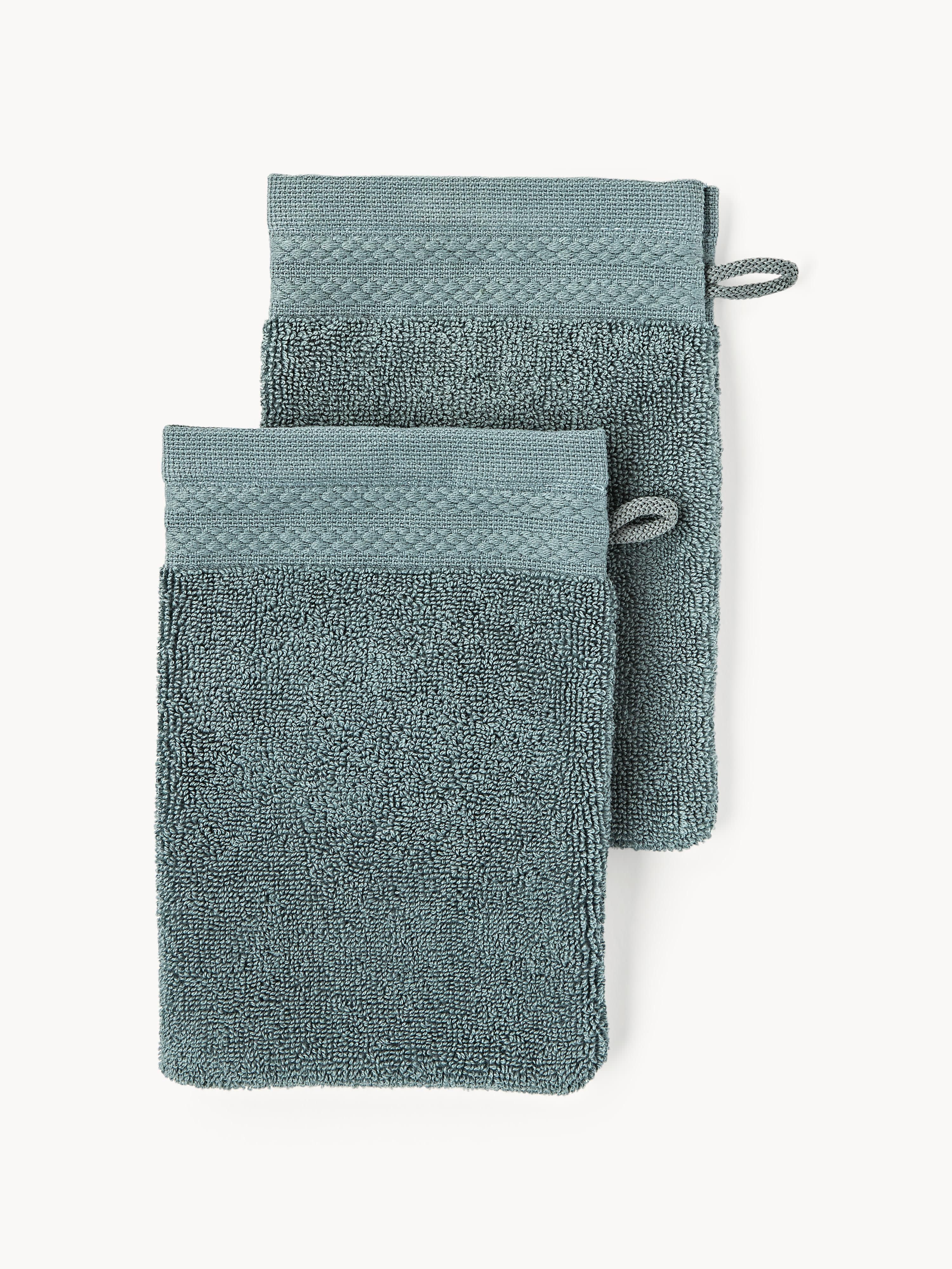Waschhandschuhe Premium aus Bio-Baumwolle, 2er-Set