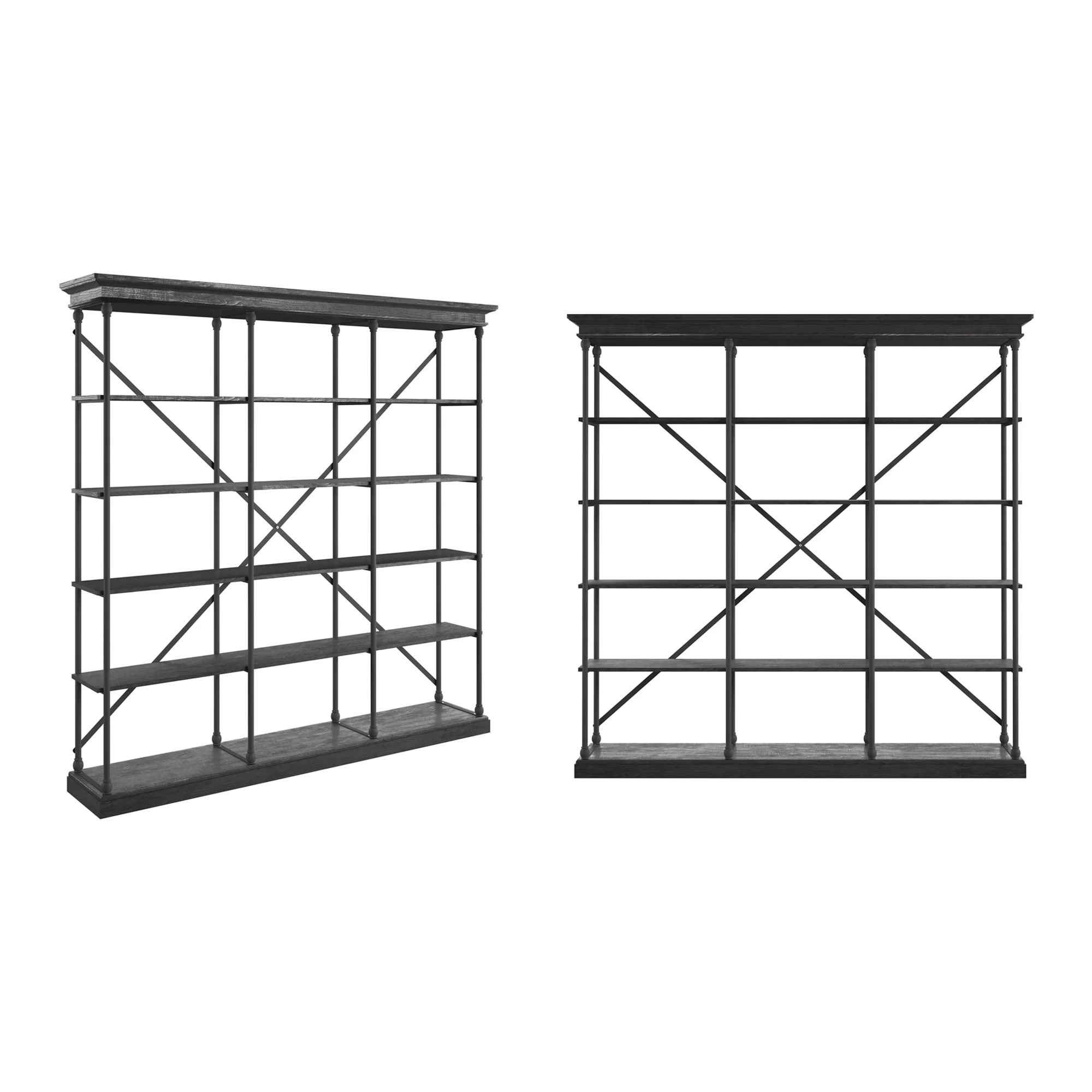 Dubrovnik Cornice Triple Shelving Bookcase