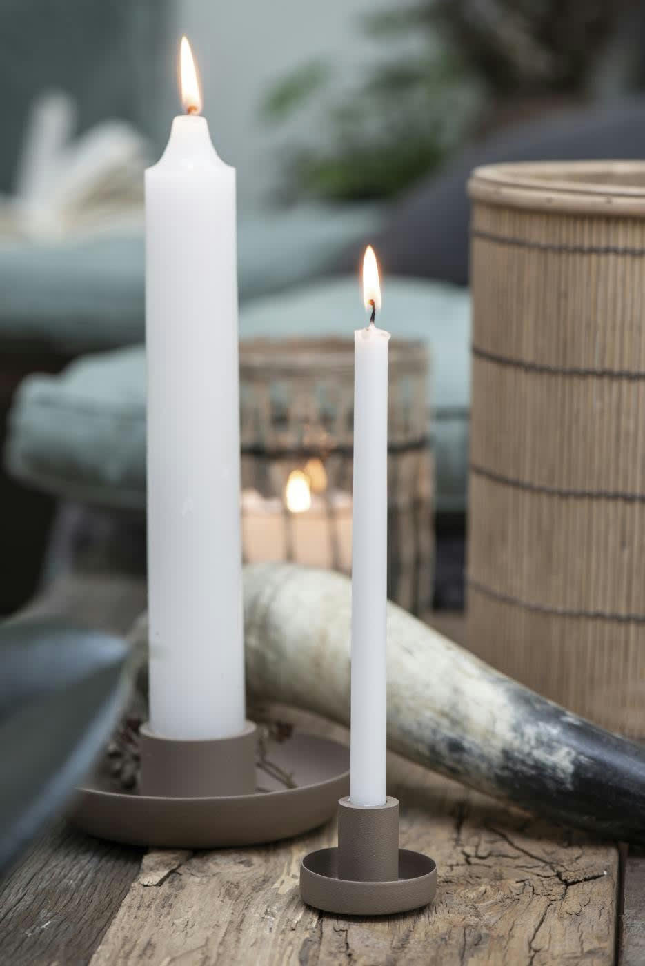 - Bougies Cire Blanc 4X4