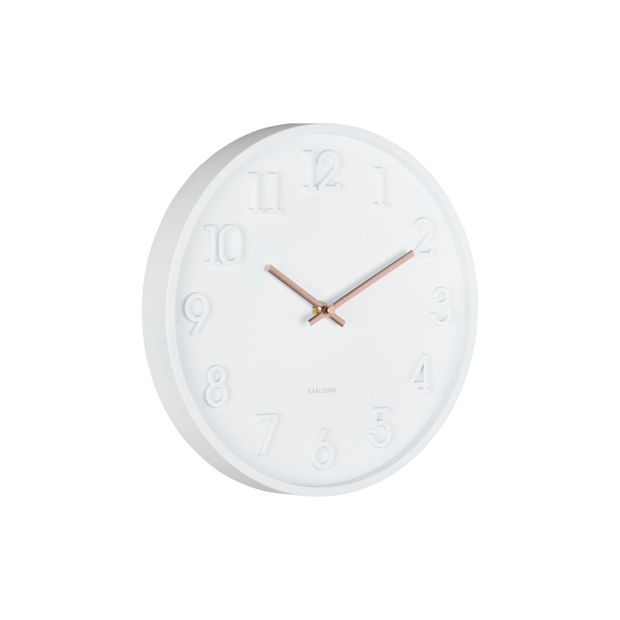 Karlsson wandklok Calma - wit - 3.8x30x30cm