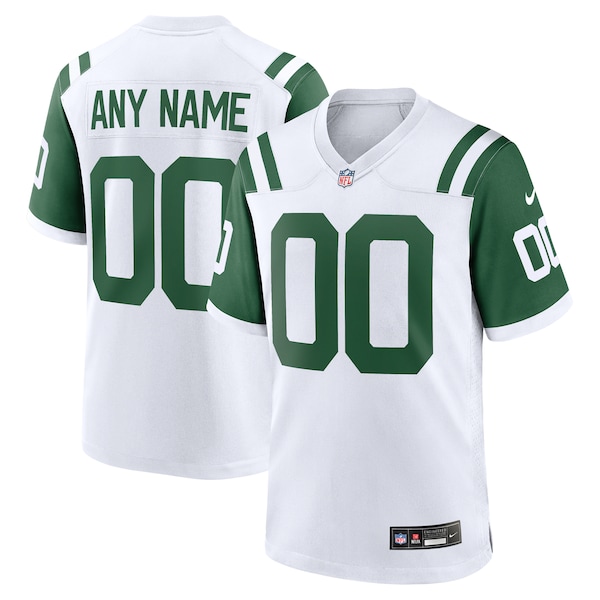 New York Jets Nike Classic Alternate Custom Replica Jersey - White