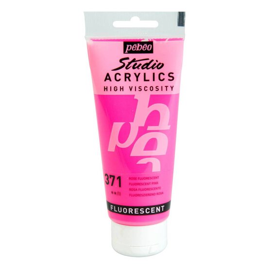 Pebeo Fluorescent Pink Studio Acrylic Paint 100ml