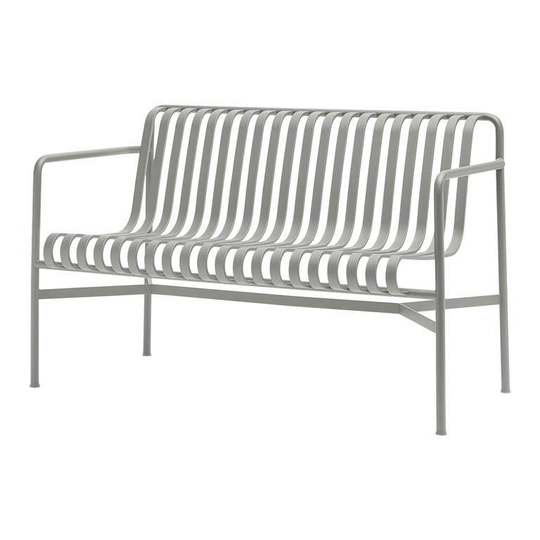 HAY Palissade Tuinbank 2,5-zits met Armleuning - Lichtgrijs