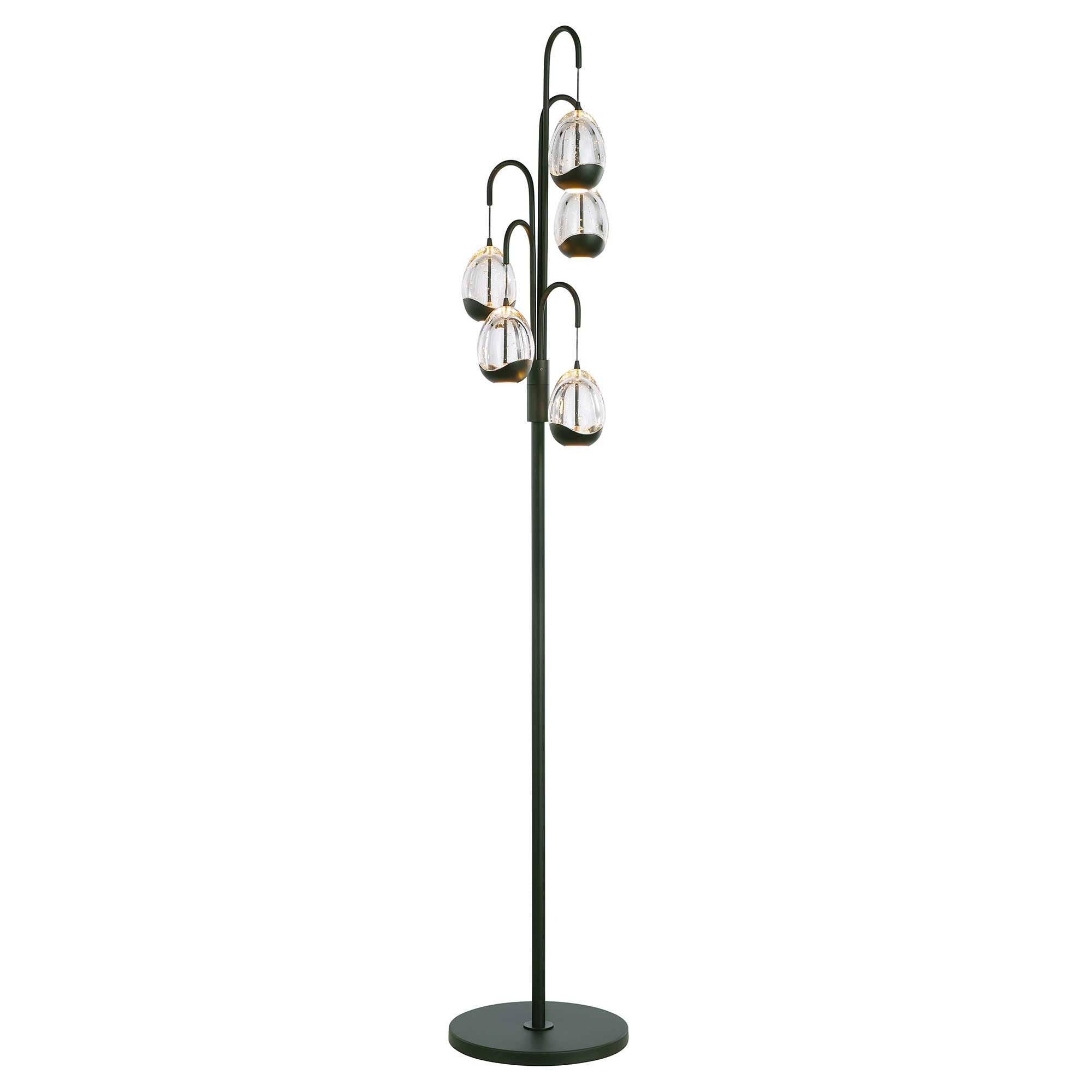 Highlight vloerlamp Clear - 5 lichts - 28 x 166  cm - helder zwart