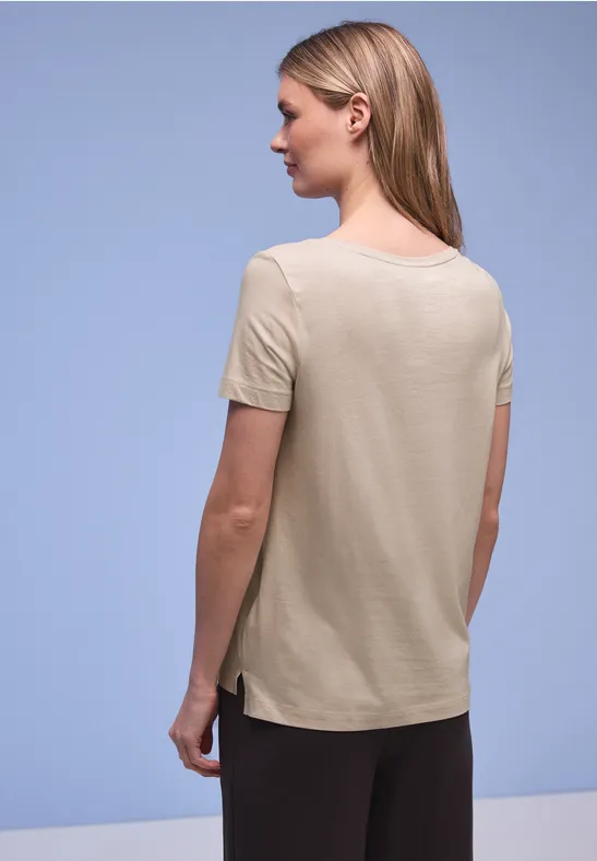 Kurzarm Shirt mit Folien-Wording