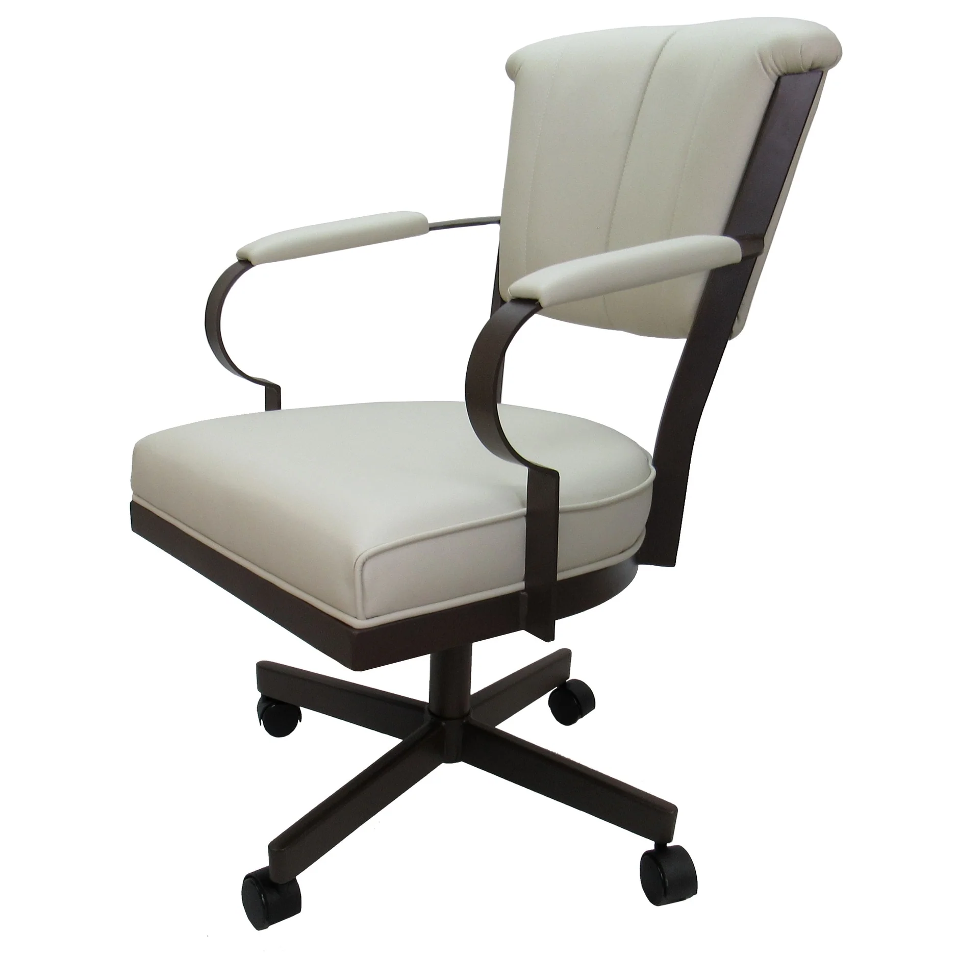 Miami Swivel Metal Caster Chair on Reading Base - 18 High Seat