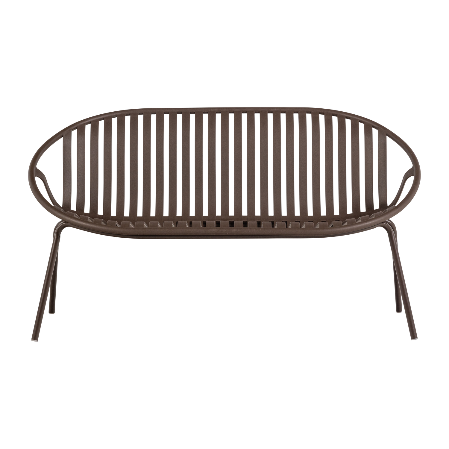 WOOOD bank 2-zits Bruce - Polypropeen/Metaal - Paars/Bruin - 74x131x74