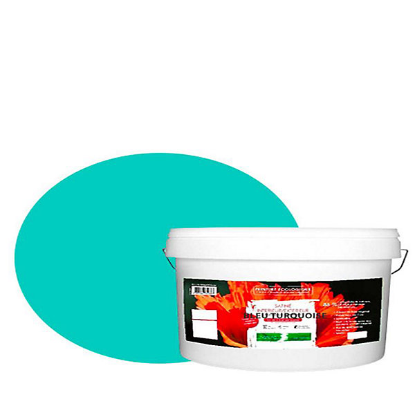 Bleu Turquoise Peinture interieur exterieur aspect satin Natura - Bleu Turquoise - 10L