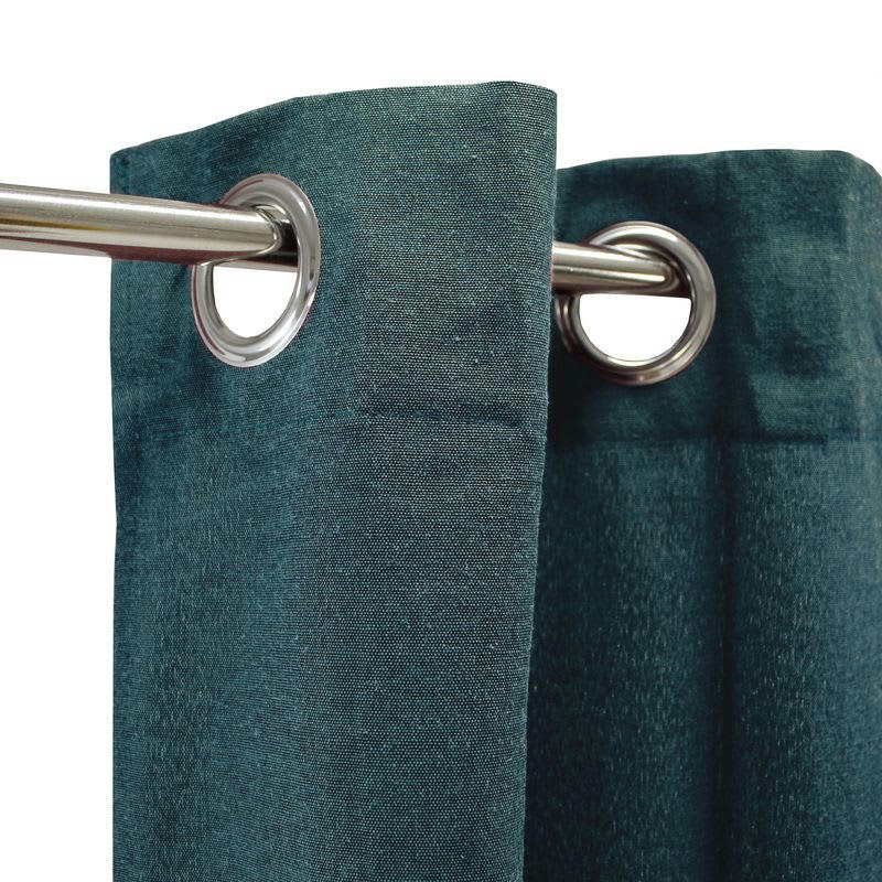 COTTON - Rideau en polycoton bleu intense 140x250