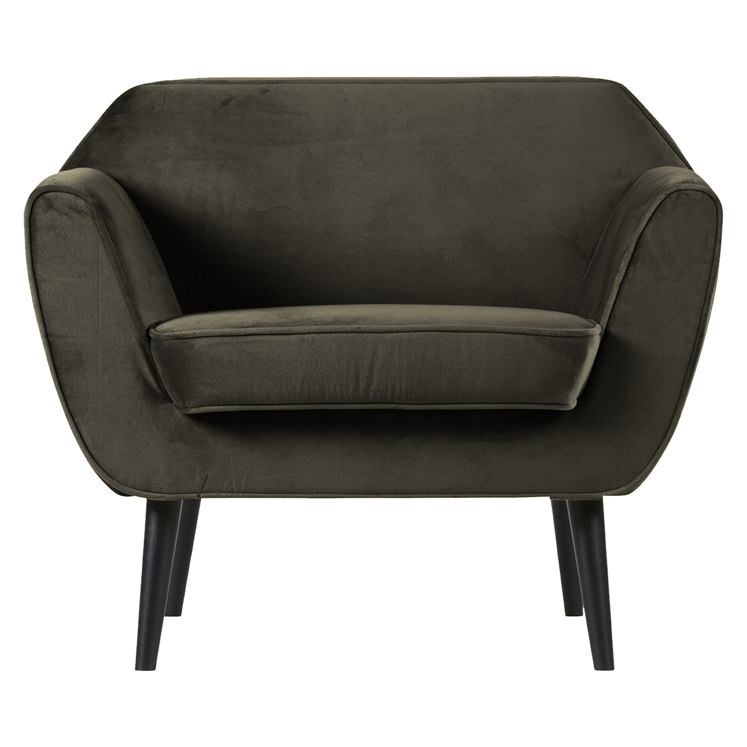 WOOOD fauteuil Rocco - Velvet - Warm Groen - 75x92x81