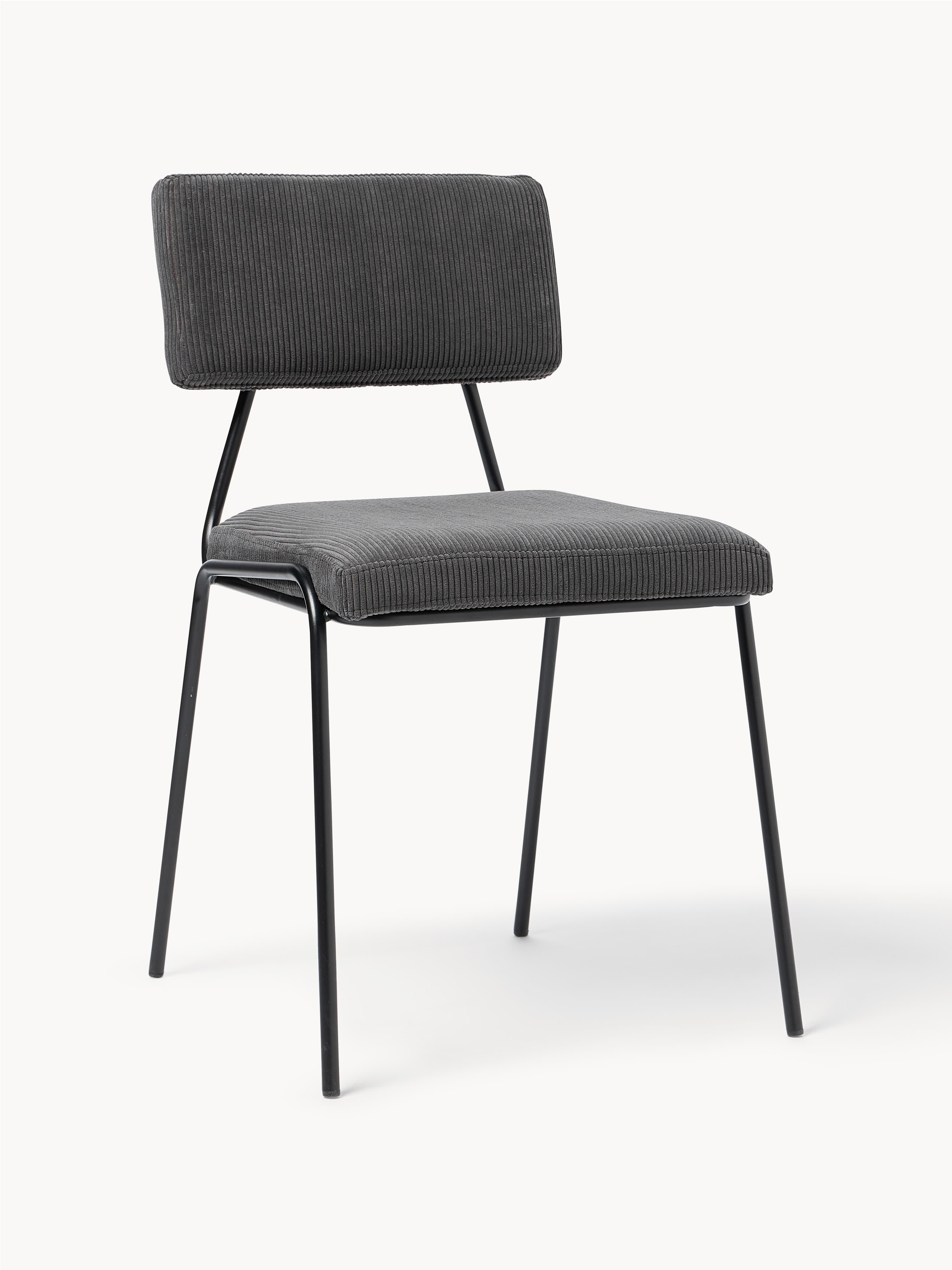 Cord-Polsterstühle Mats, 2er-Set