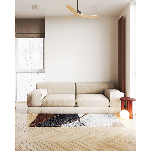 Modulo Slim de Klassfan - Ventilateur de plafond et destratificateur moteur DC chocolat et pales bois clair25 à 40 m²