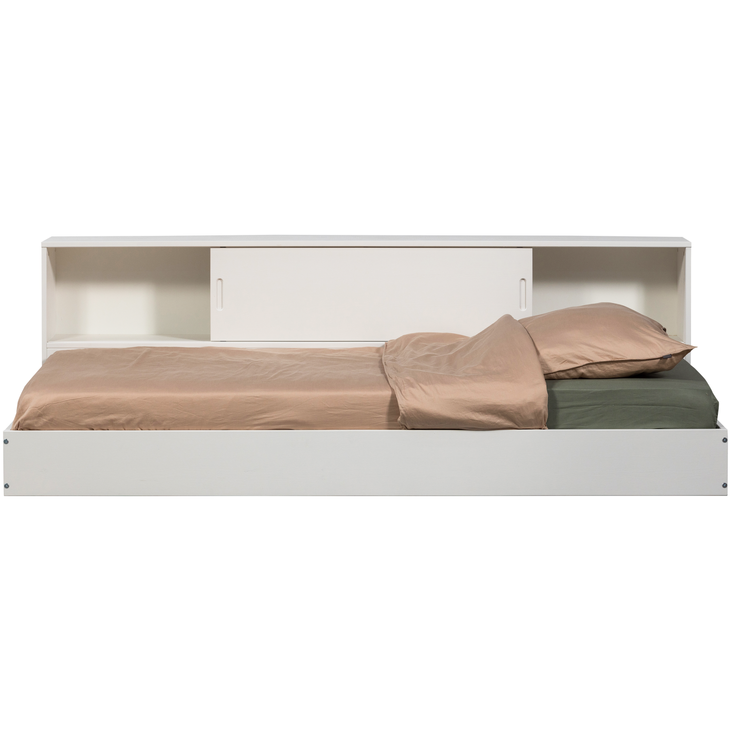 WOOOD bed Carter - Grenenhout - Wit - 90x200