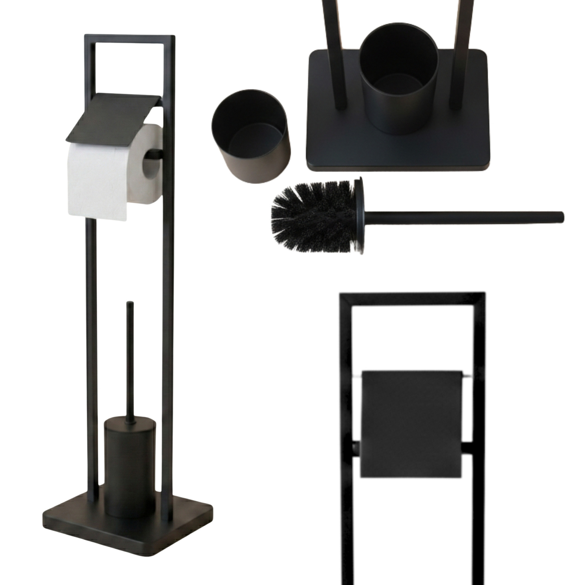 Szczotka do WC z uchwytem na papier toaletowy ARLE, 77 cm