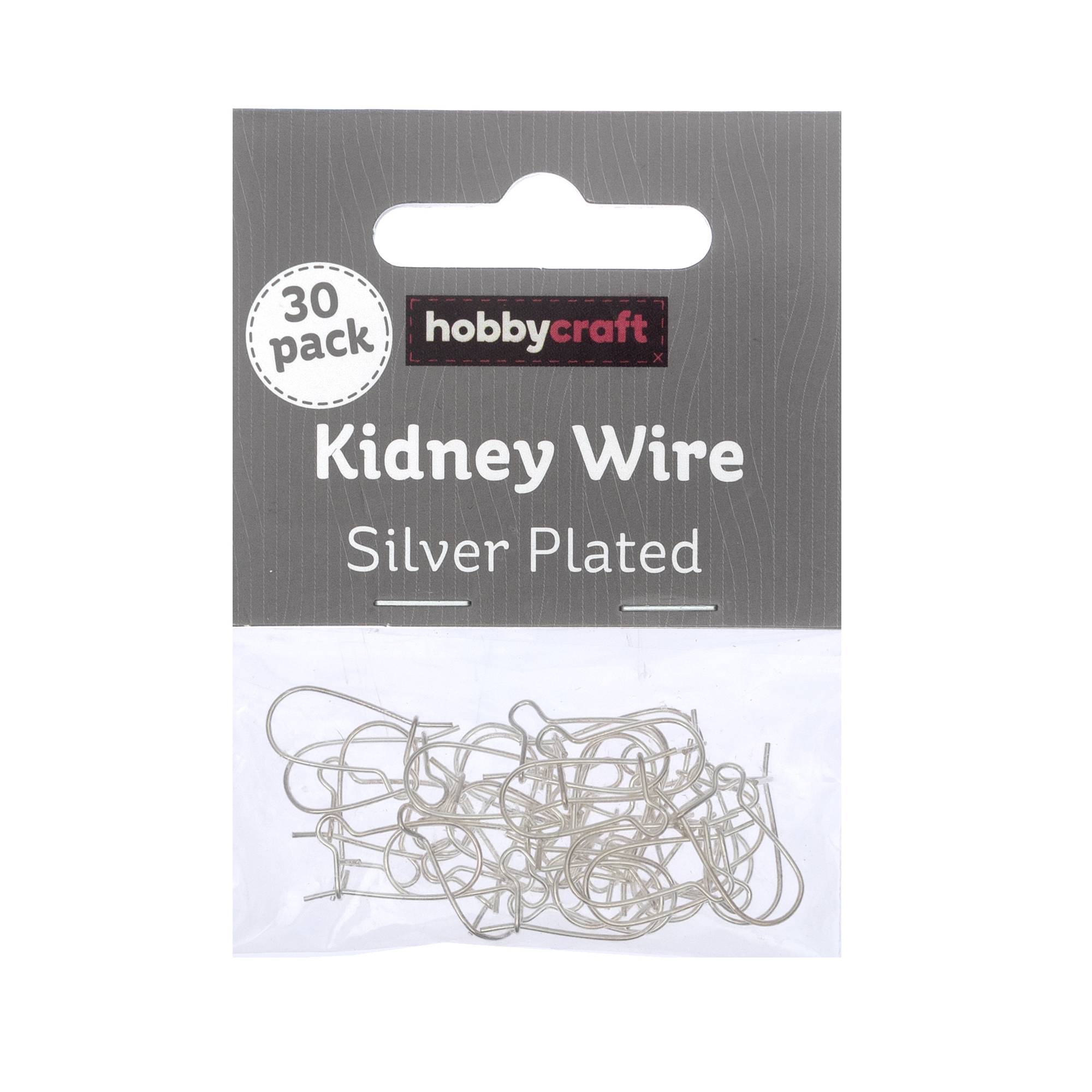 Silver-Plated Kidney Wires 50mm 30 Pack