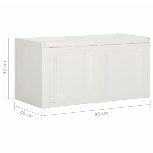 NNEVL Cushion Box White 86x40x42 cm 85 L