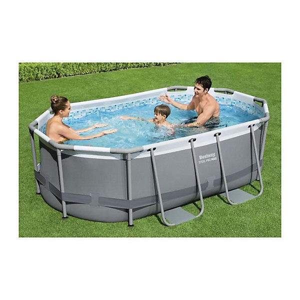 Bestway Piscine hors sol tubulaire ovale Bestway Steel Pro Max 305 x 200 x 84 cm gris