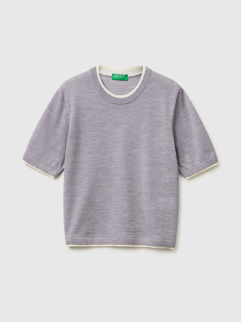 100% Merino wool short-sleeved shirt