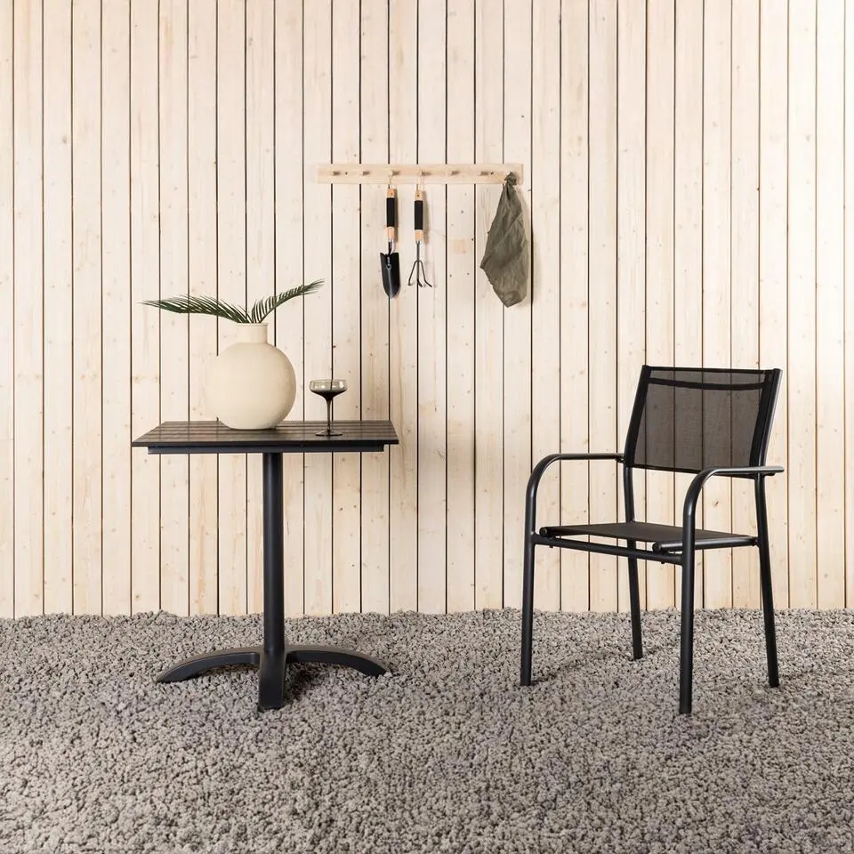 Bistrotafel Zwart Hout - 70x70x75cm - Colorado