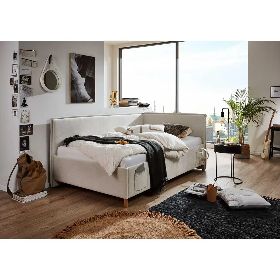 Twijfelaar Ollie - Met rugleuning - 140 x 200 cm - Beigekleurig design