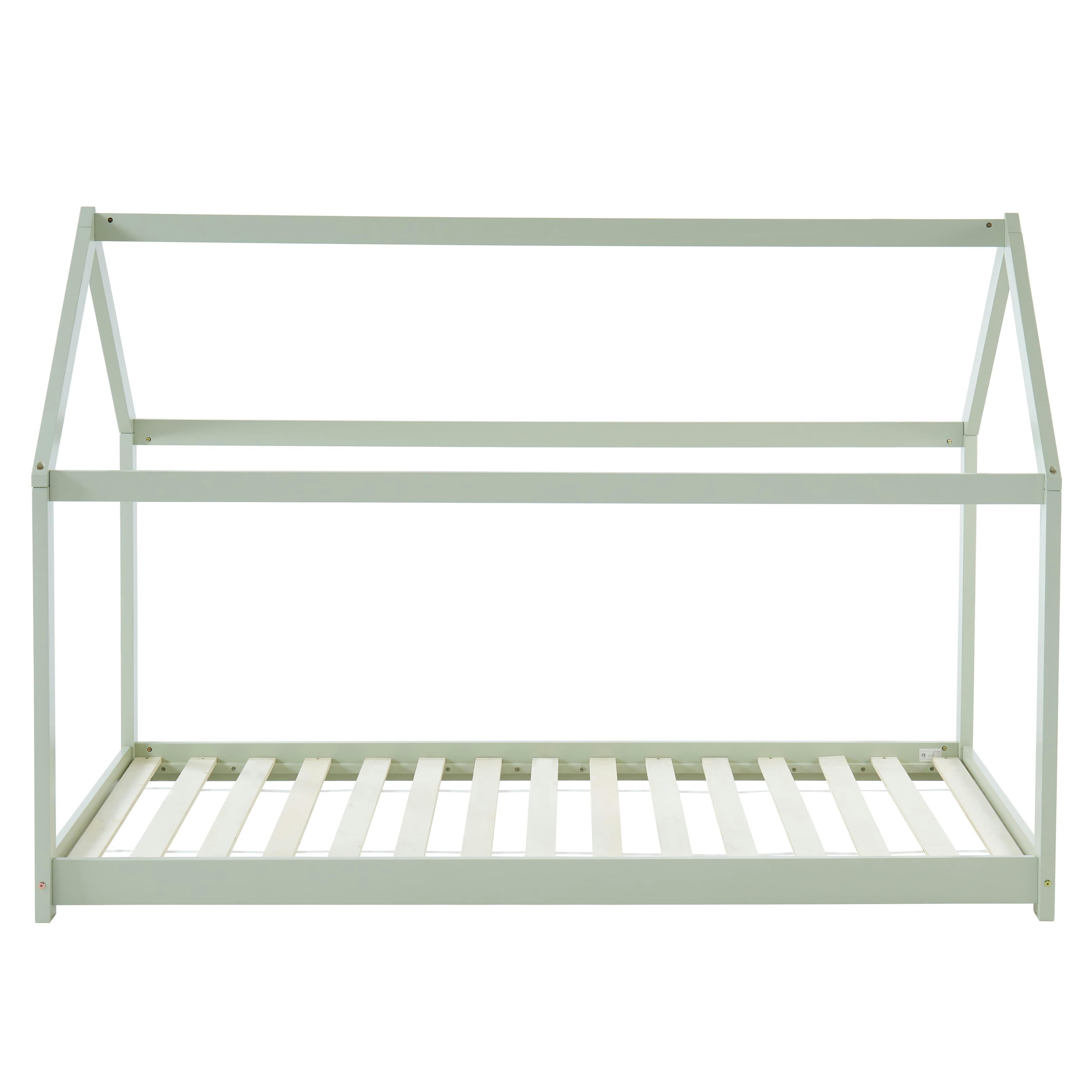 TINY - Lit enfant cabane   pin vert  90x190 sommier inclus