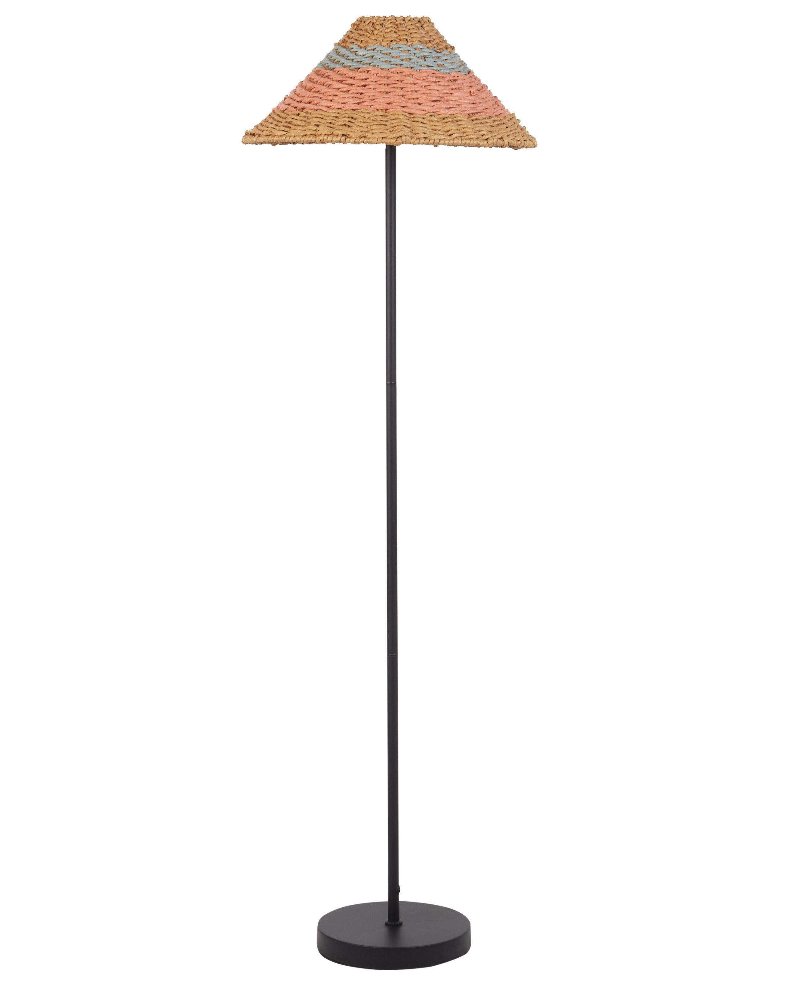 Lampa stojąca podłogowa metalowa beżowa