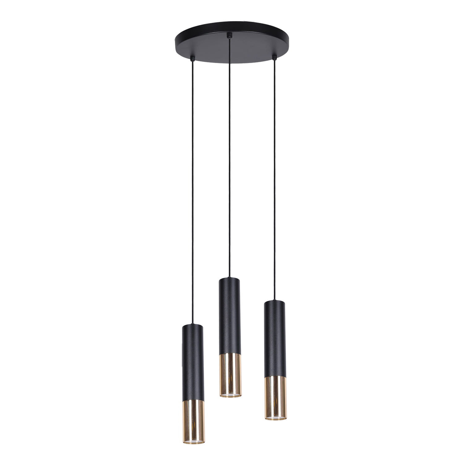 Lampa wisząca czarno-złota ASTINA 3xGU10x50W wym: 105x30x30 cm Kaja
