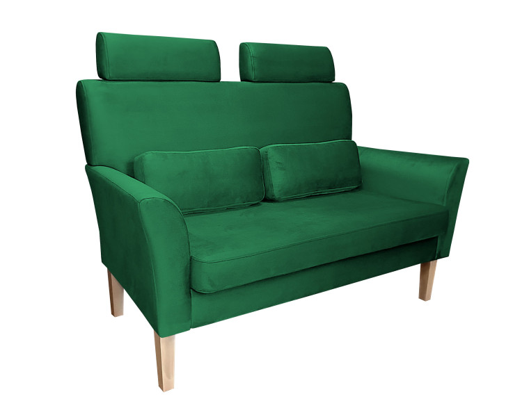 Sofa DENVER tkanina Welur noga drewniana
