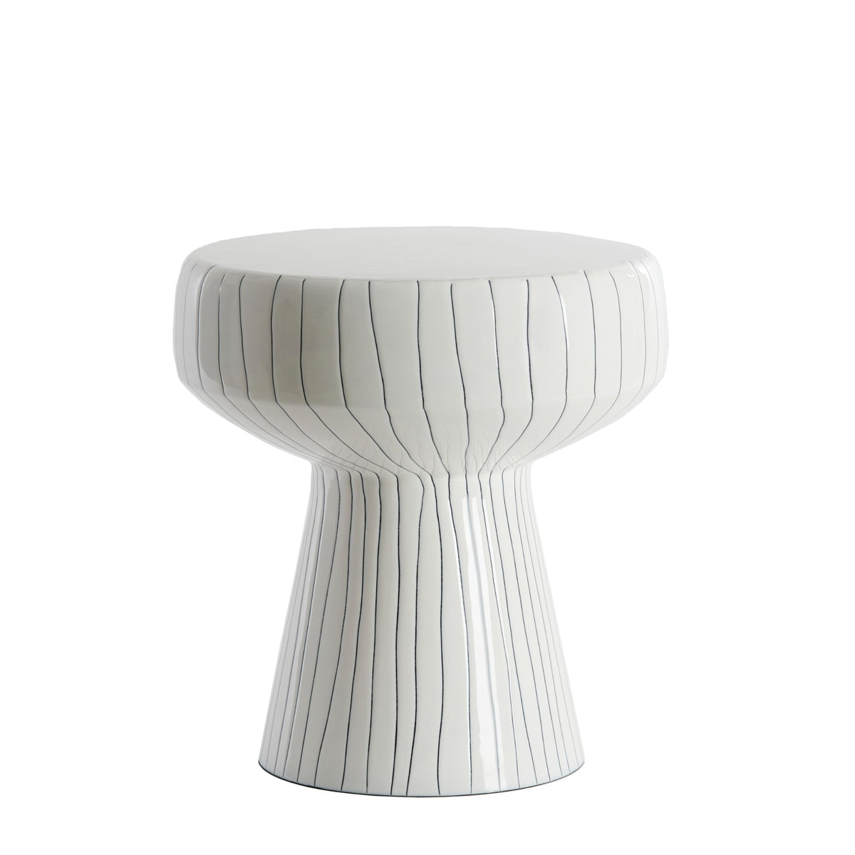 Light & Living bijzettafel Dakwa - wit - Ø38cm