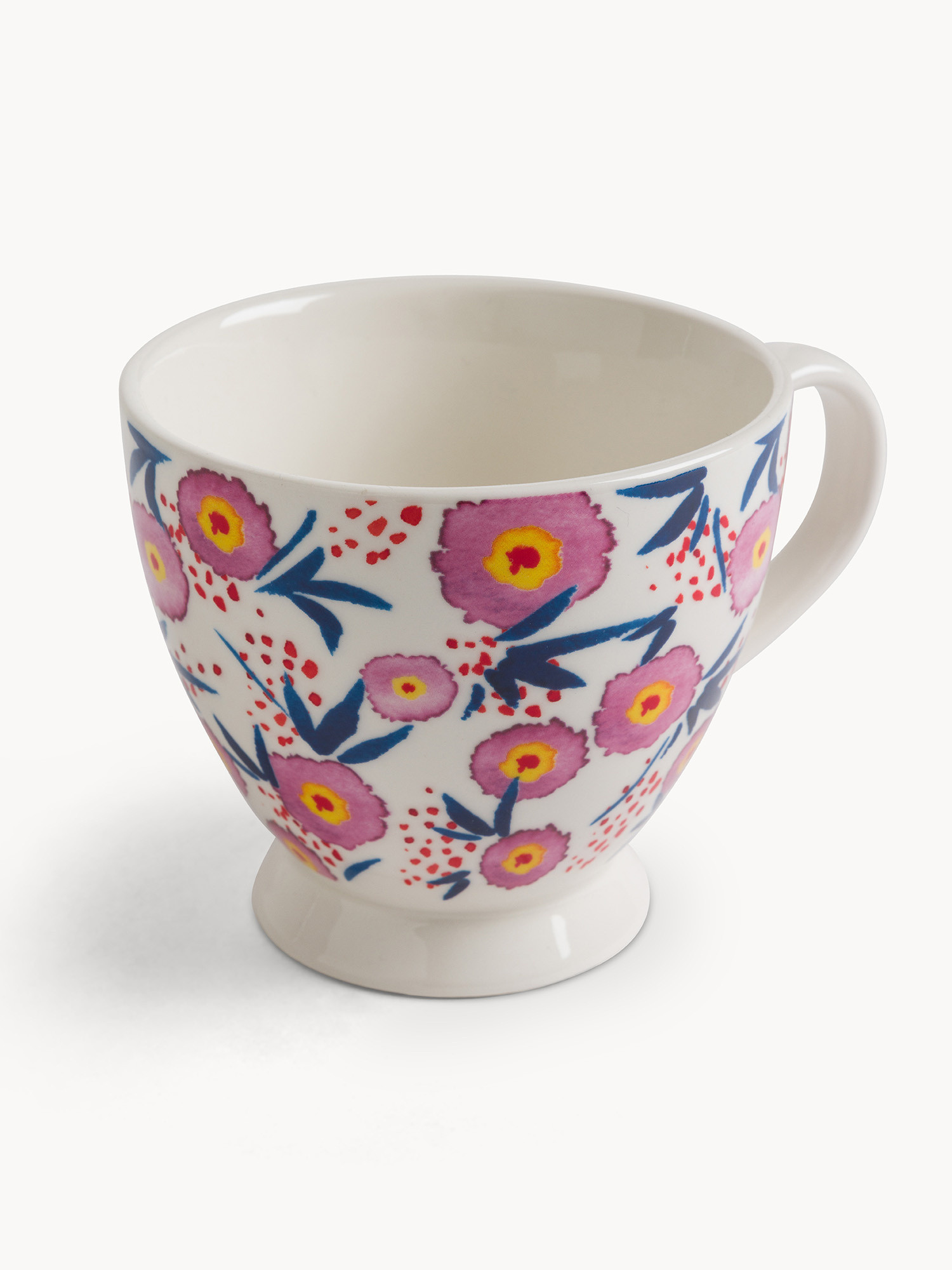 Tazza colazione new bone china motivo fiori