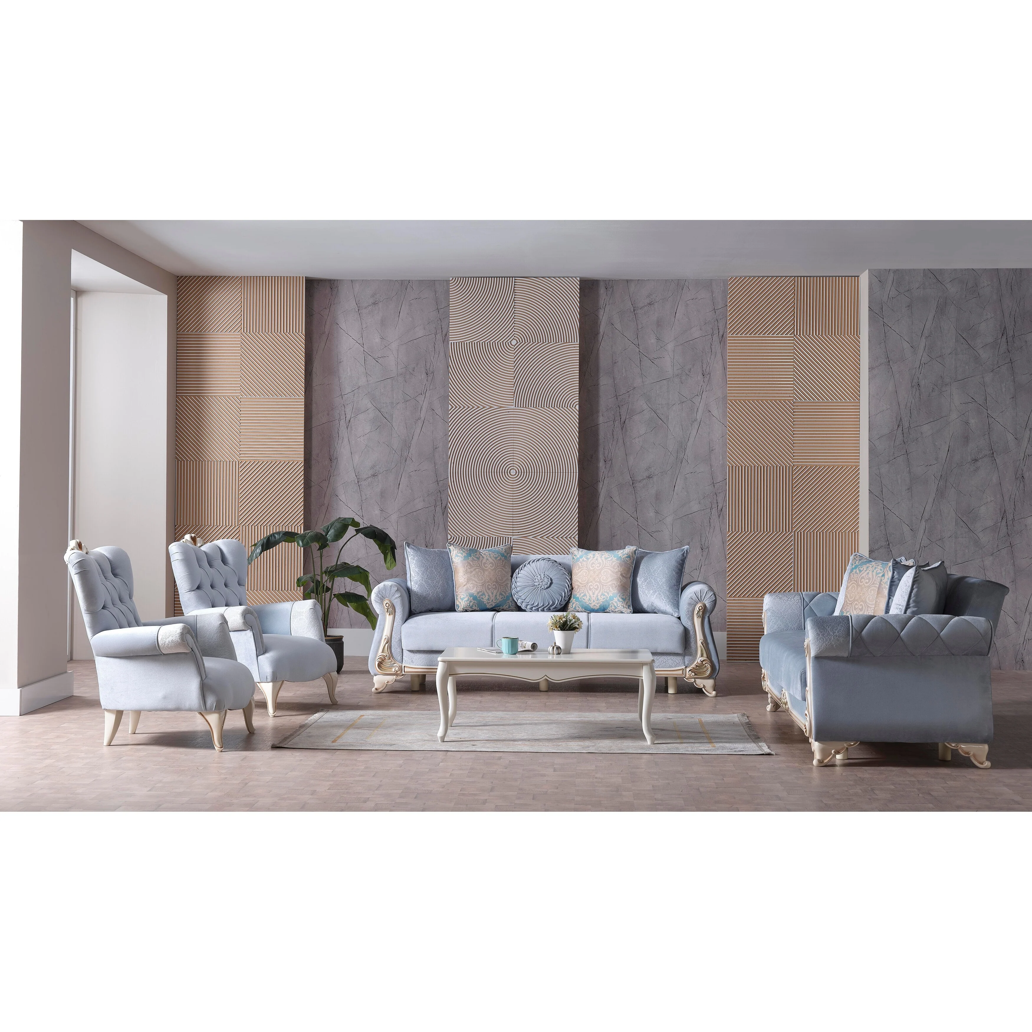 Dinke 4-piece Living Room Set, Two sofa and Two chair