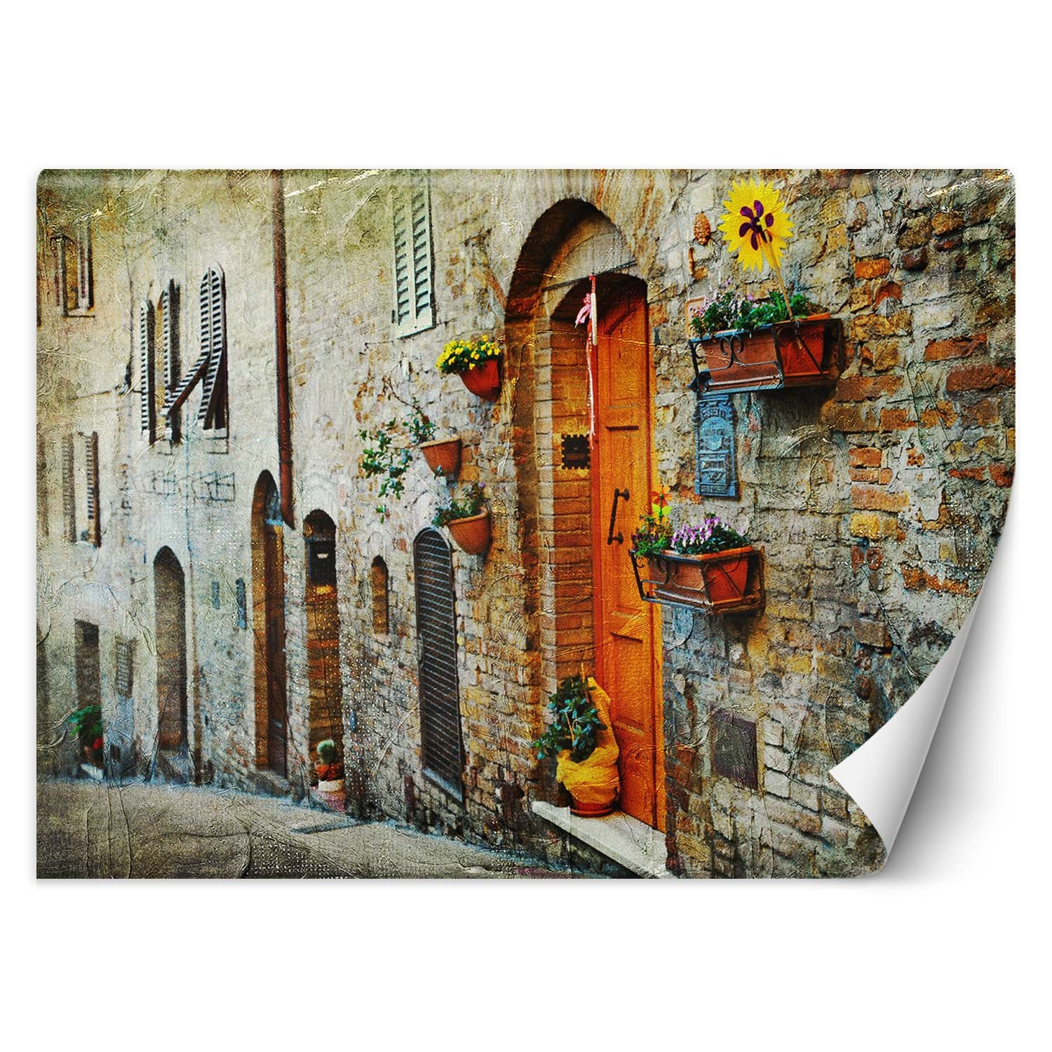 Feeby Fototapeta, Uliczki w Toskanii Włochy 150x105