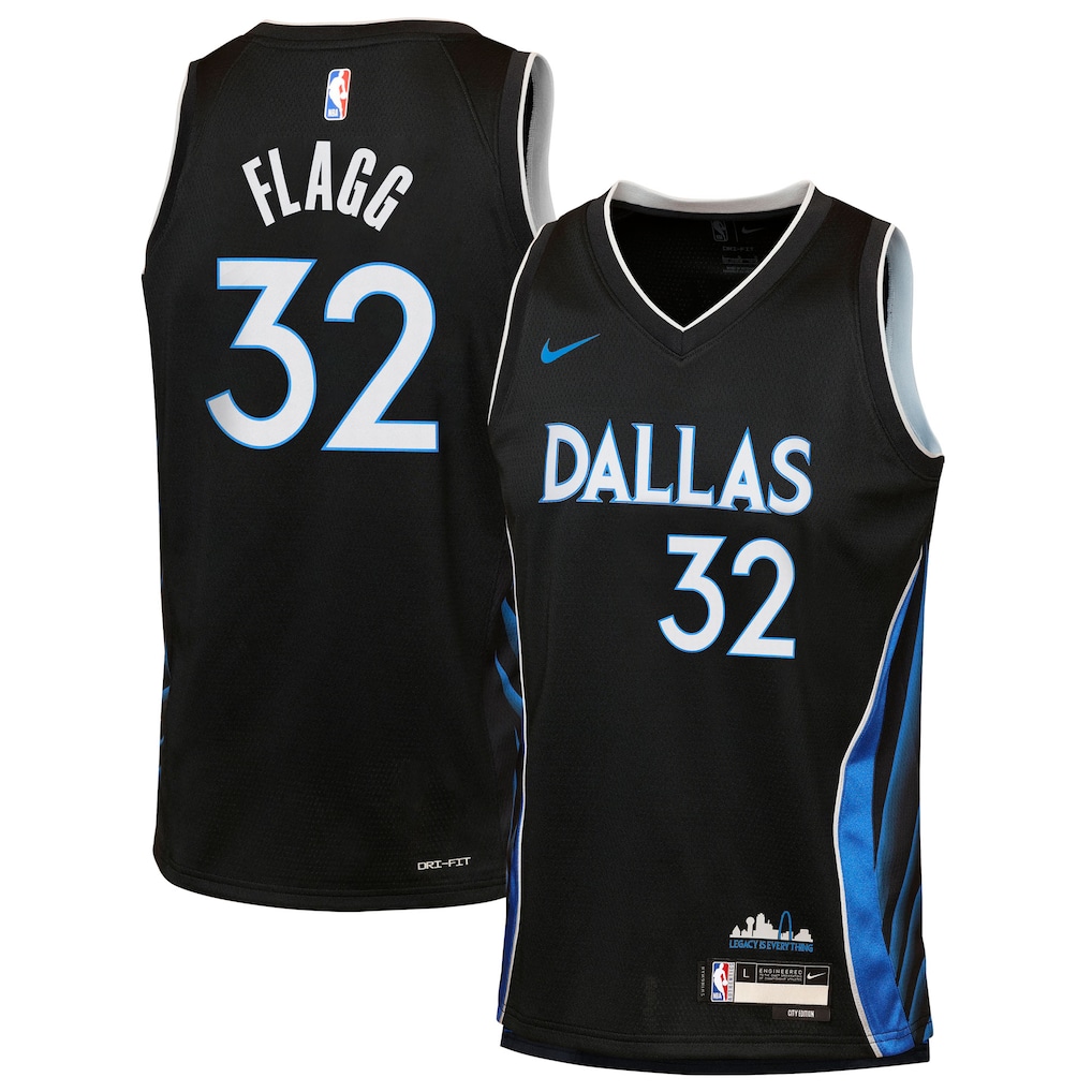 Dallas Mavericks Nike 2025/26 City Edition Swingman Jersey - Black - Cooper Flagg