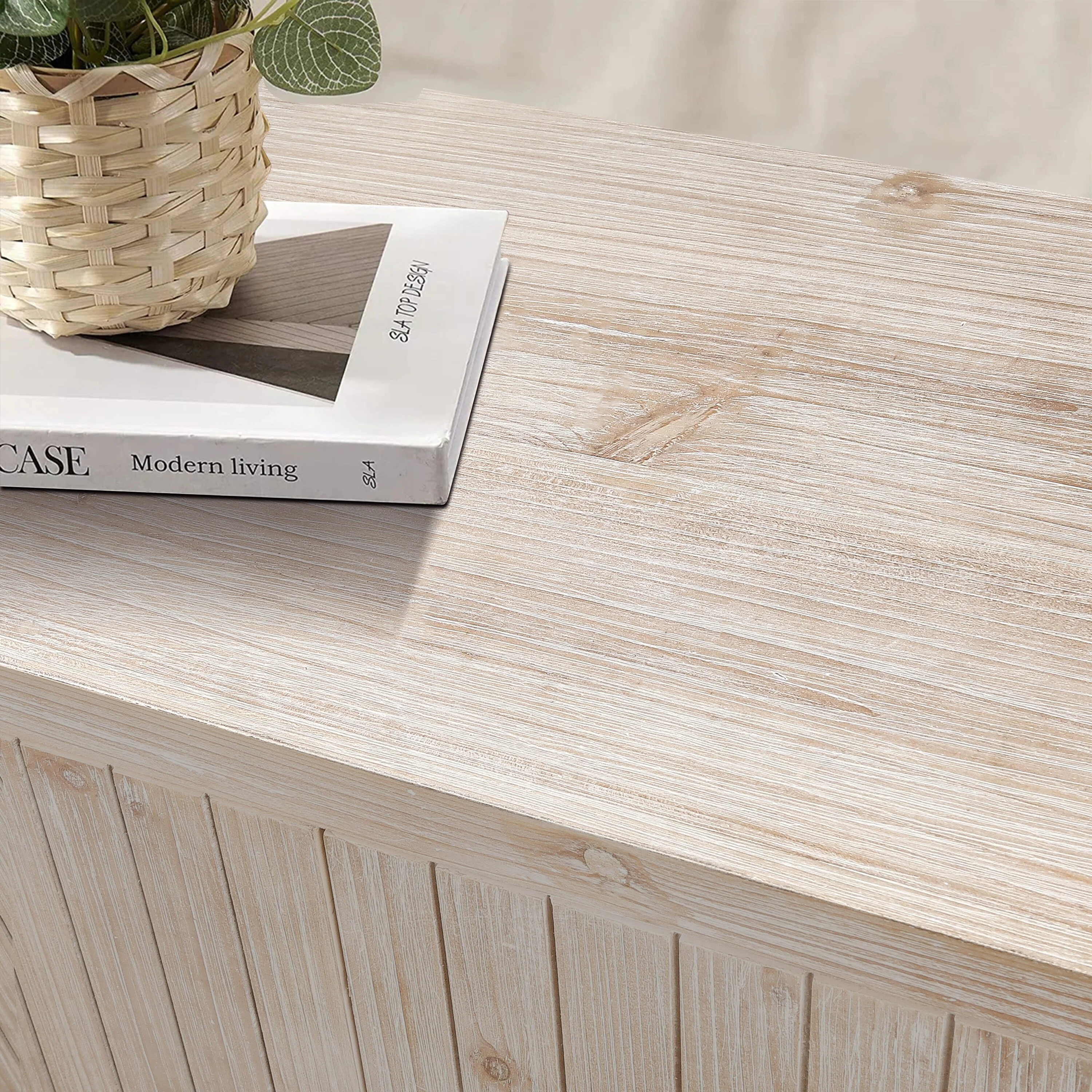 59'' Farmhouse Curved Vintage Storage