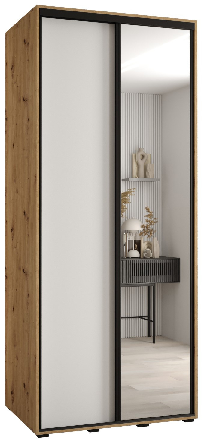 Szafa przesuwna 60 Cannes 3 110 artisan biały czarny