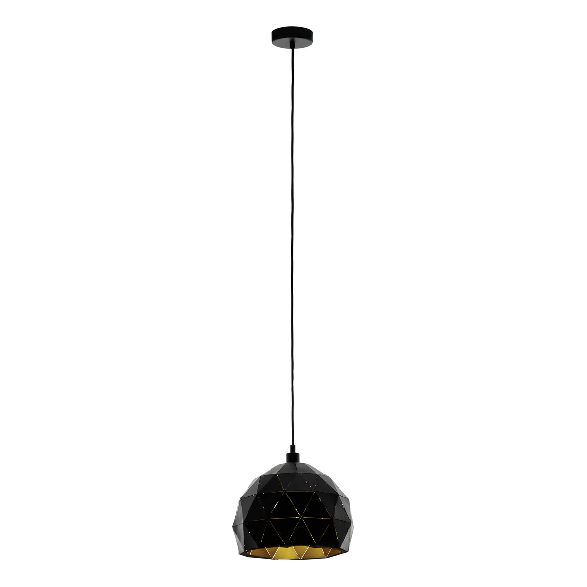 EGLO hanglamp Roccaforte - e27 - ø30 cm - zwart/goud